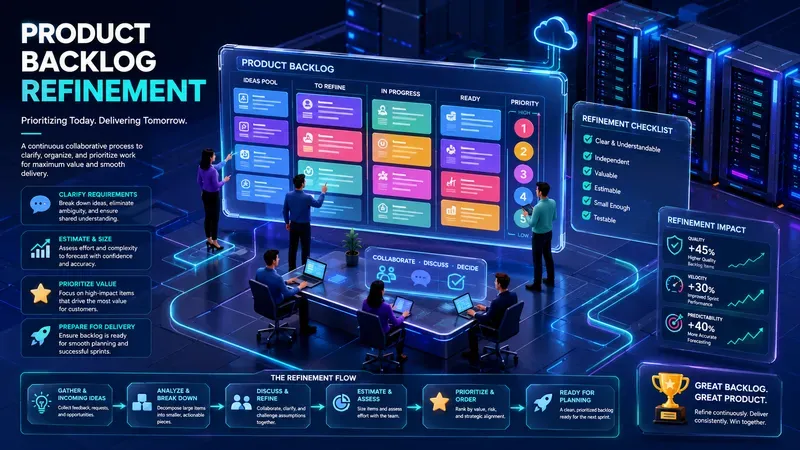 Isometric Agile Scrum Workflow Graphics