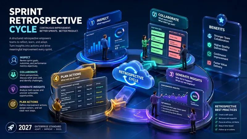 Isometric Agile Scrum Workflow Graphics