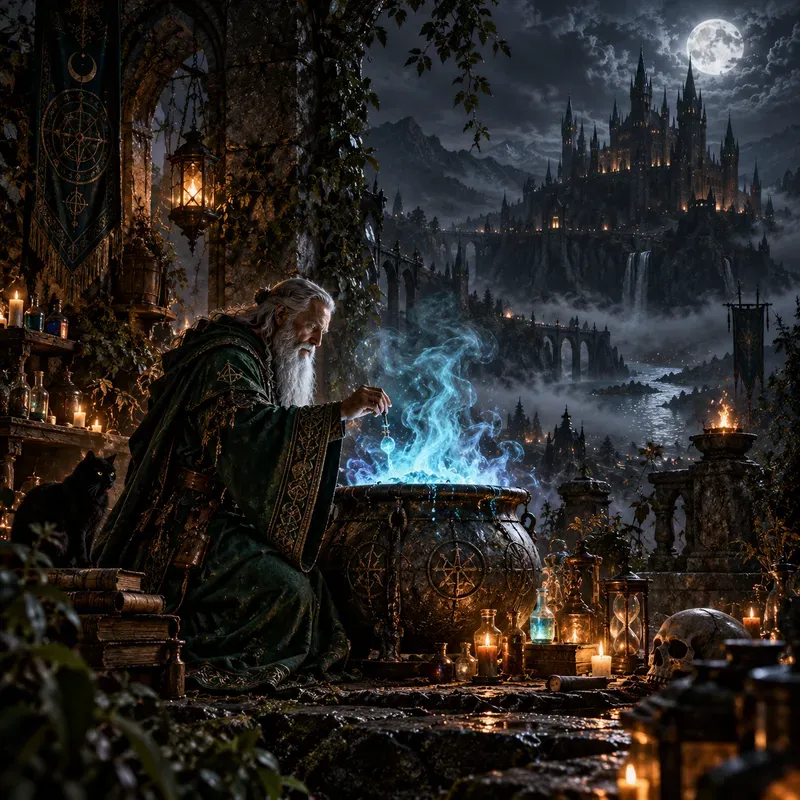 Midnight Gothic Fantasy Enchanted Realms