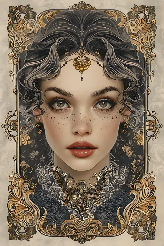 Art Nouveau Muse Illustrations