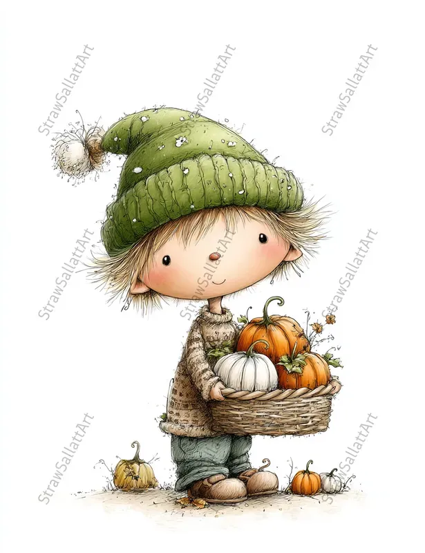 Cute Autumn Characters Etsy Cliparts