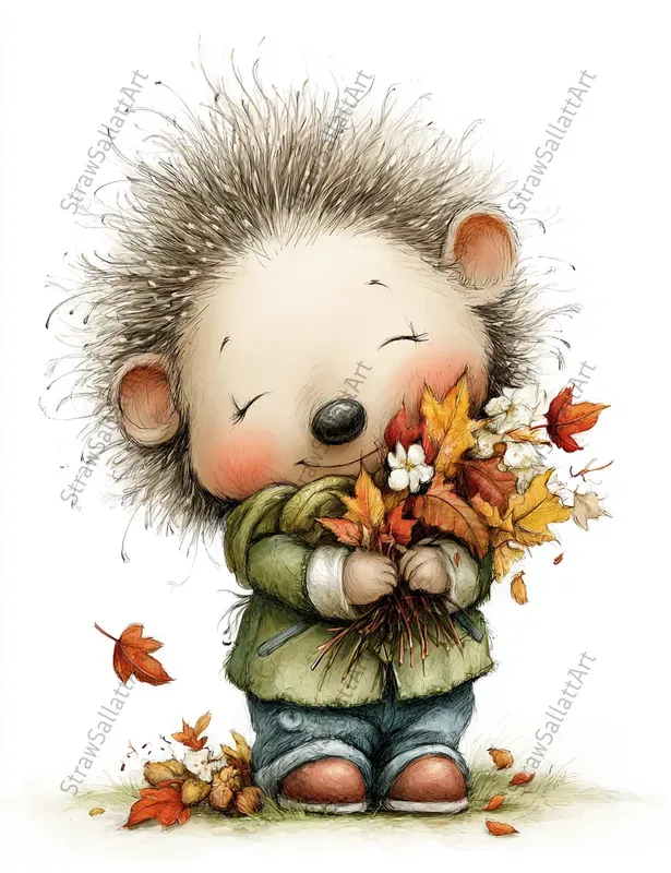 Cute Autumn Characters Etsy Cliparts