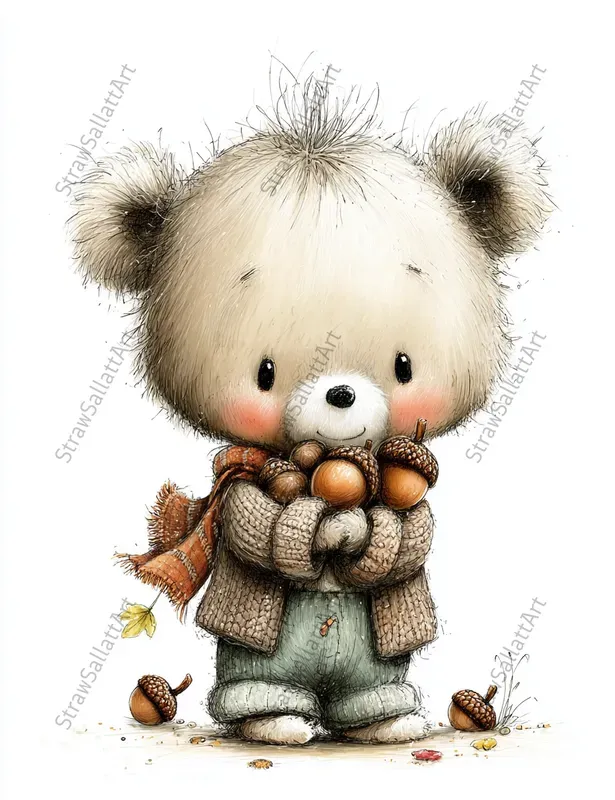 Cute Autumn Characters Etsy Cliparts