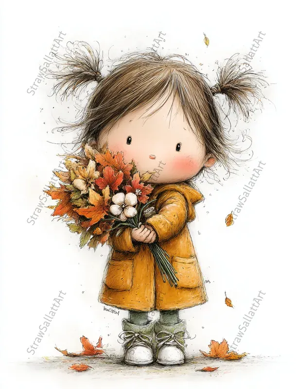 Cute Autumn Characters Etsy Cliparts