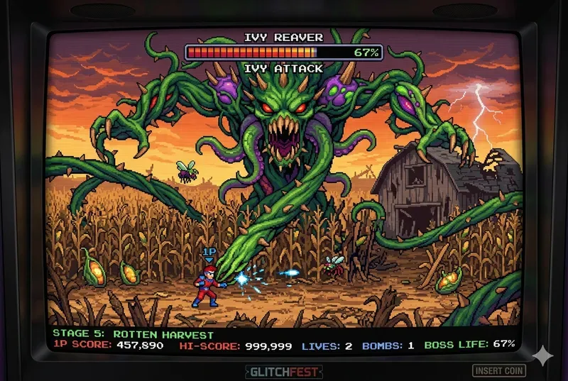 Custom 90s Arcade Boss Pixel Monsters