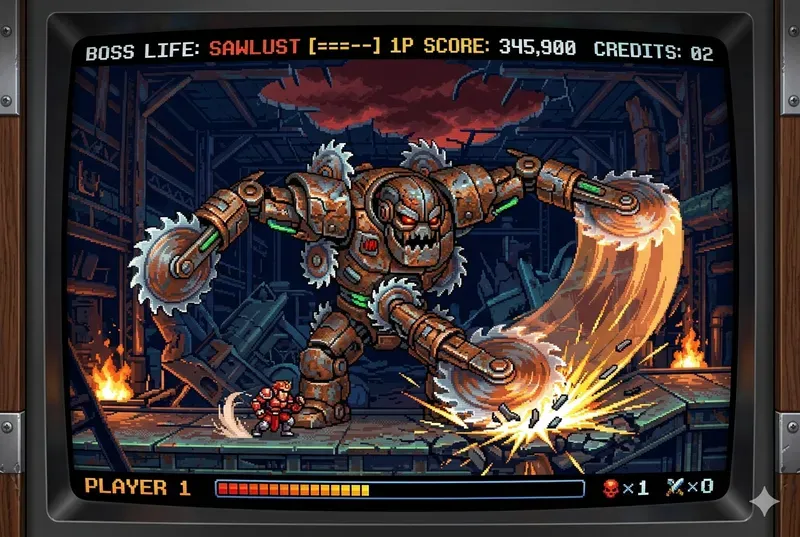 Custom 90s Arcade Boss Pixel Monsters