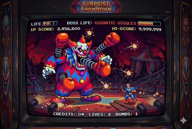 Custom 90s Arcade Boss Pixel Monsters