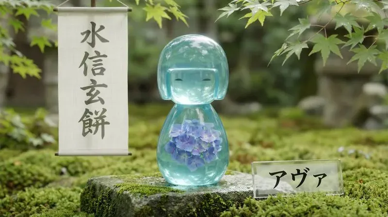 Mizu Shingen Mochi Crystal Kokeshis