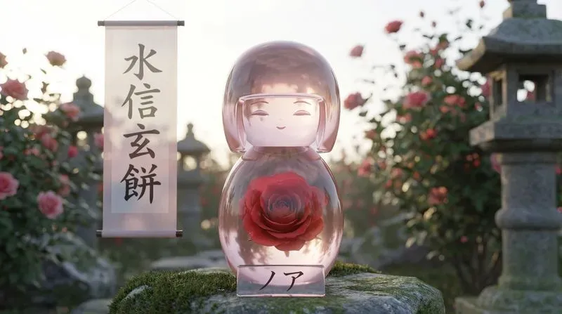 Mizu Shingen Mochi Crystal Kokeshis