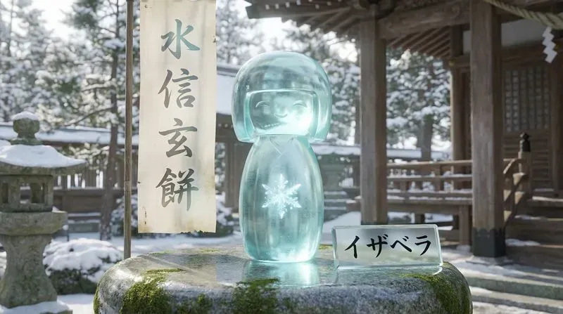 Mizu Shingen Mochi Crystal Kokeshis