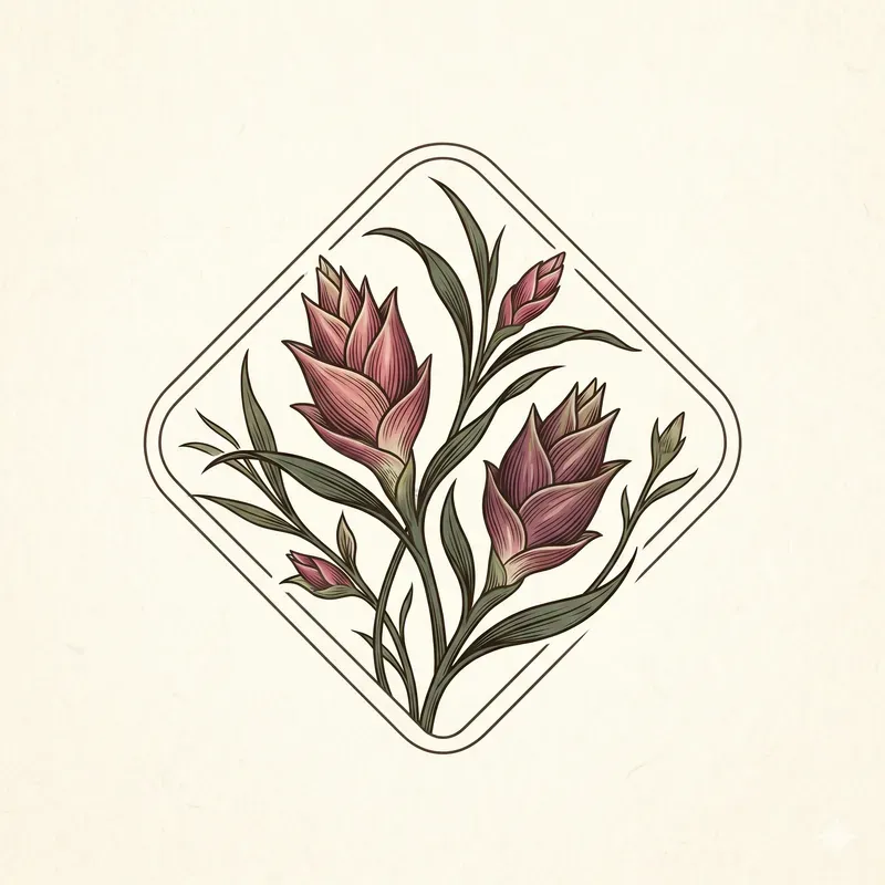 Minimalist Japanese Herb Emblems