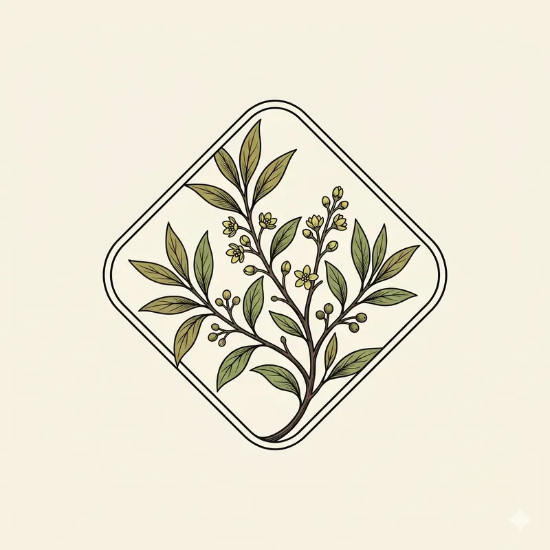 Minimalist Japanese Herb Emblems