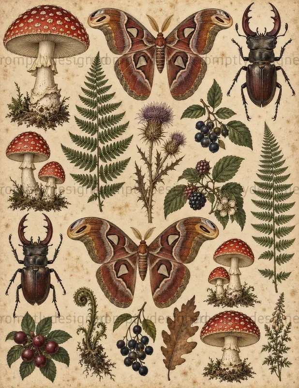 Dark Academia Specimen Sheets