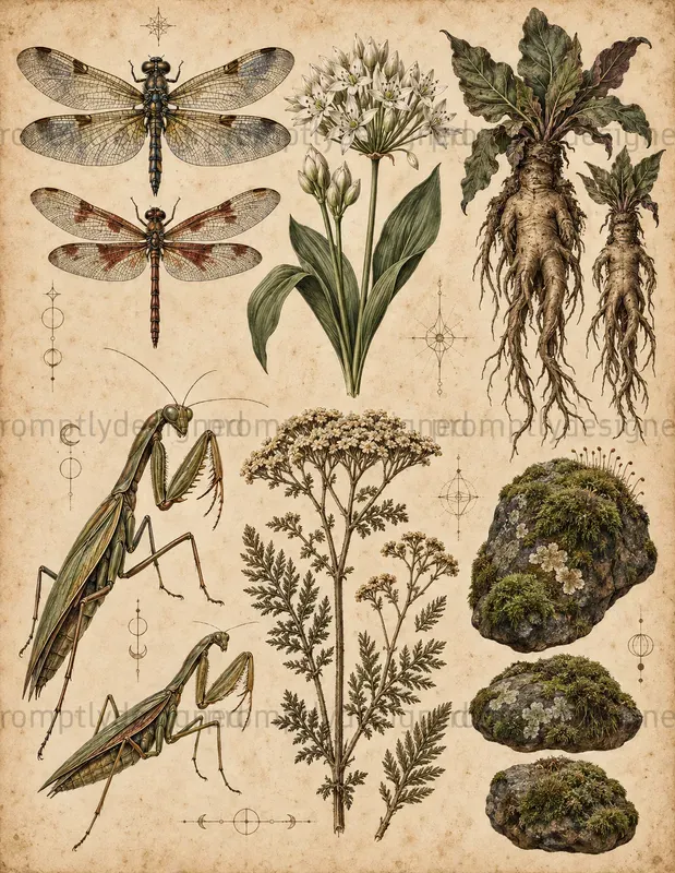 Dark Academia Specimen Sheets