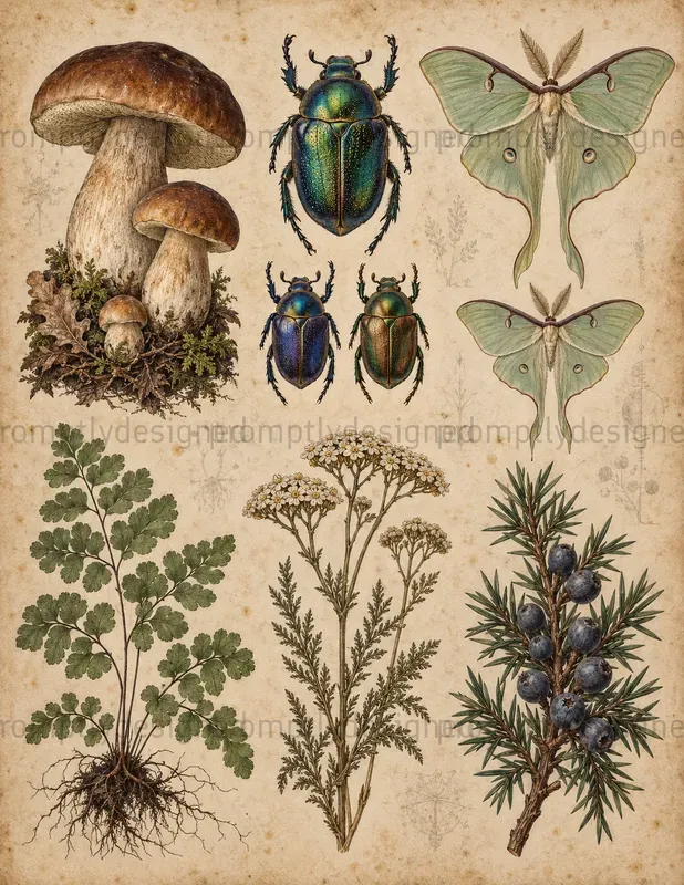 Dark Academia Specimen Sheets