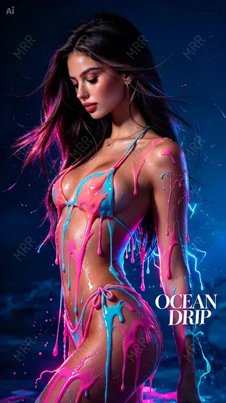 Neon Paint Drip Girls