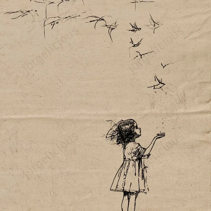 Antique Storybook Ink Sketches
