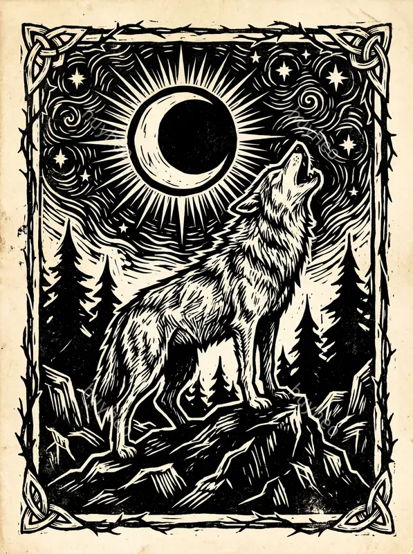 Gothic Woodcut Linocut Art Packs