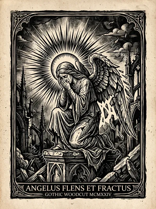 Gothic Woodcut Linocut Art Packs