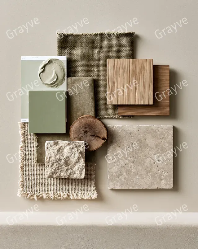 Interior Material Palette Flat Lays