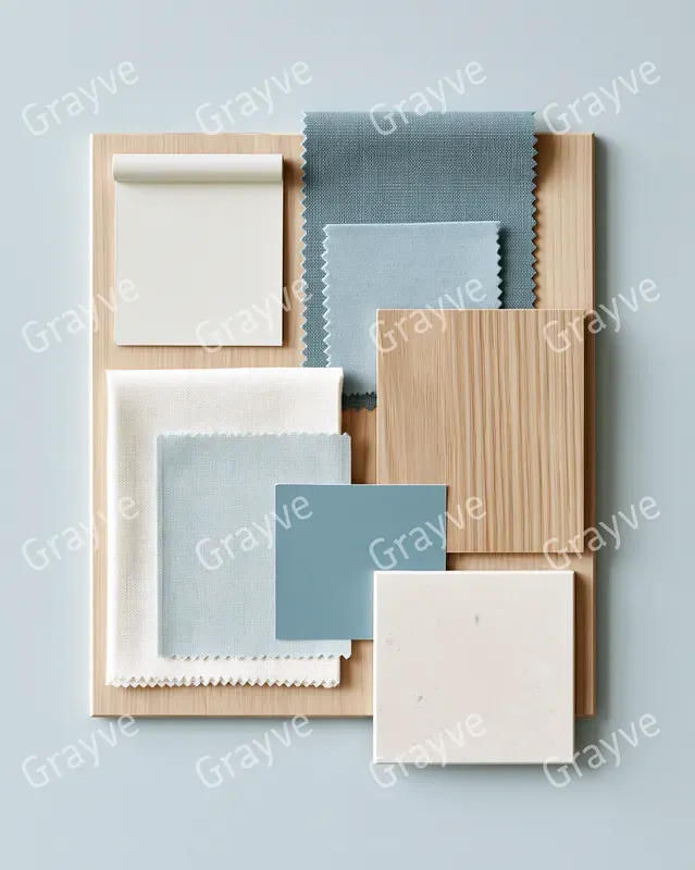 Interior Material Palette Flat Lays