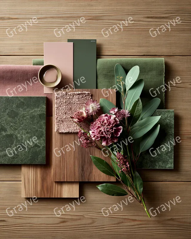 Interior Material Palette Flat Lays