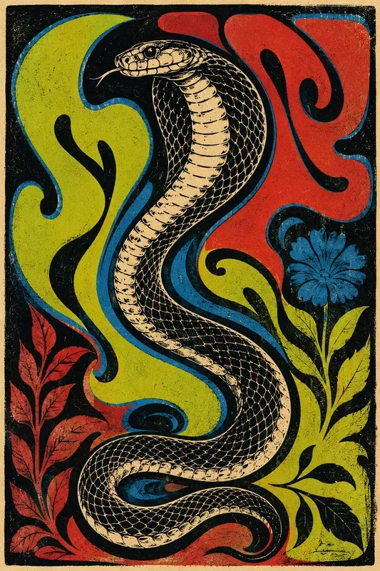 Psychedelic Retro Creature Prints