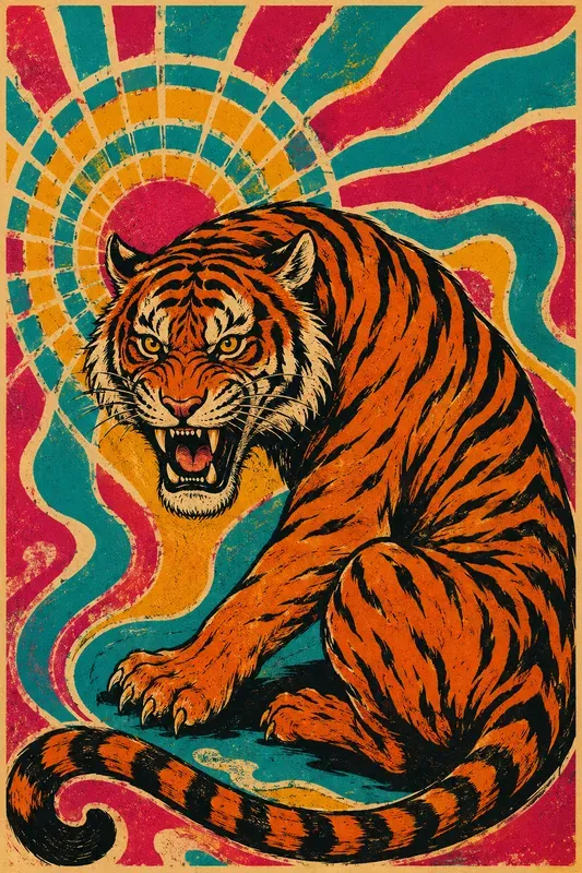 Psychedelic Retro Creature Prints