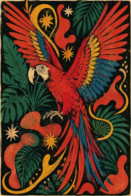 Psychedelic Retro Creature Prints