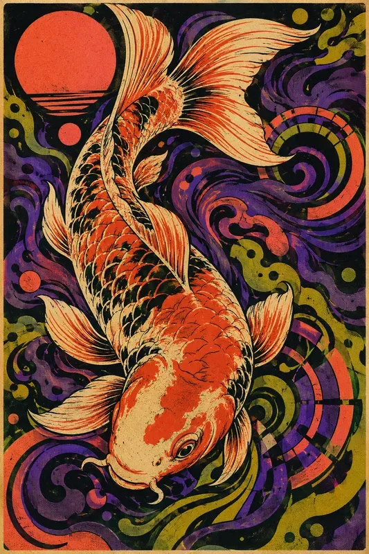 Psychedelic Retro Creature Prints