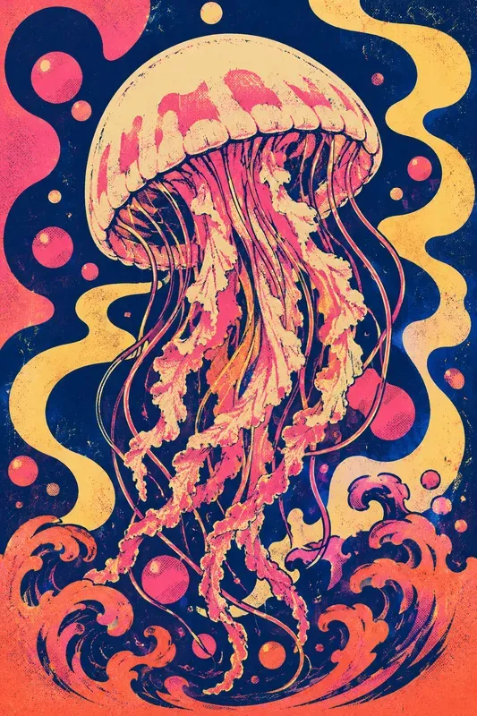 Psychedelic Retro Creature Prints