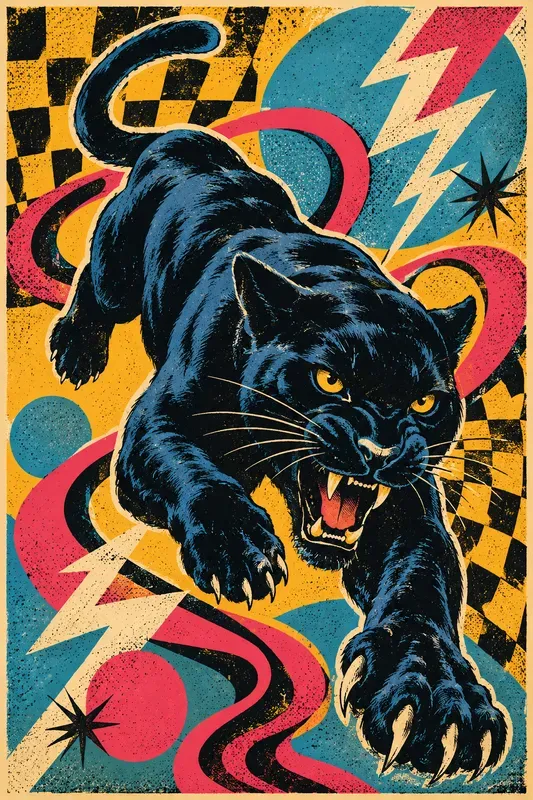 Psychedelic Retro Creature Prints