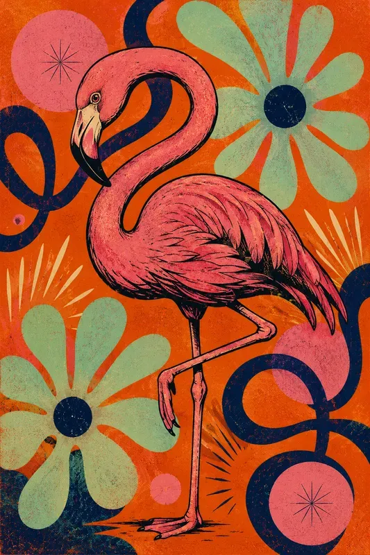 Psychedelic Retro Creature Prints