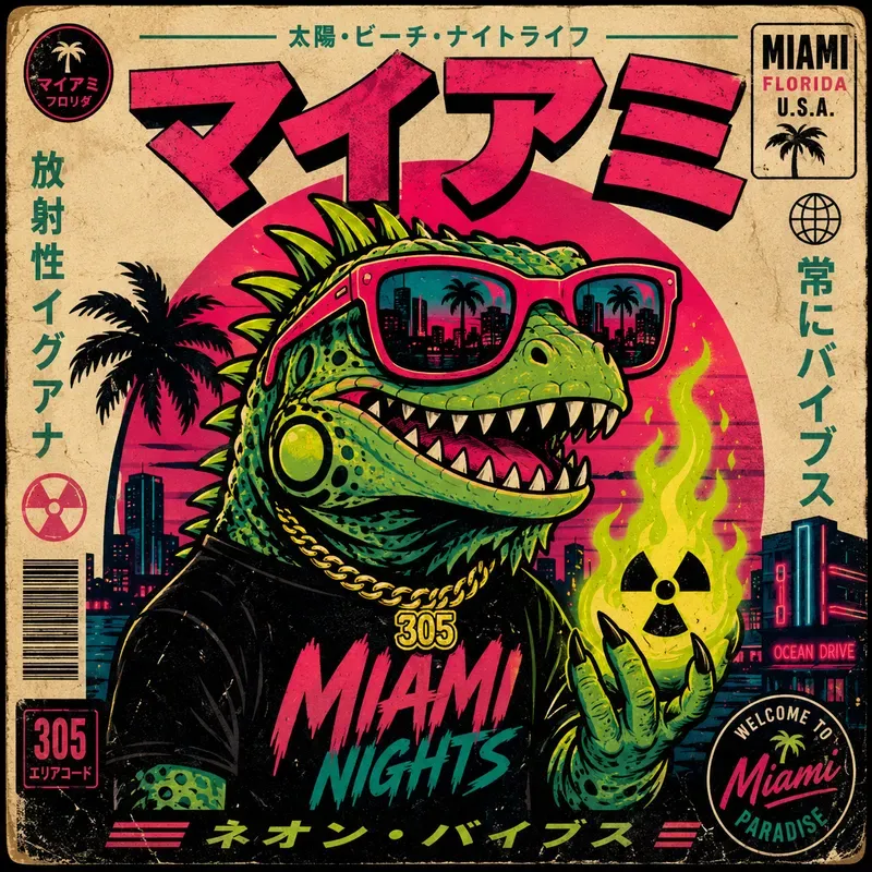 Retro Neotourist Monster Posters