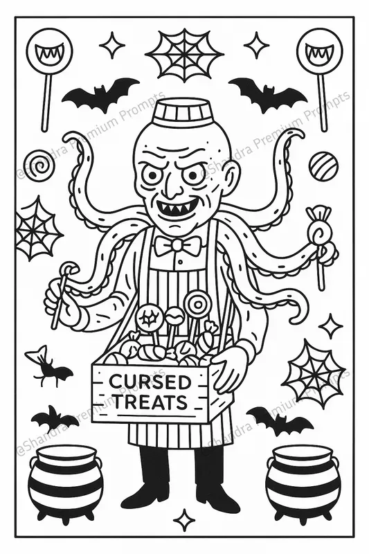 Carnival Halloween Coloring Book Pages