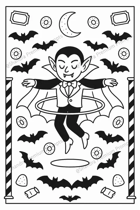 Carnival Halloween Coloring Book Pages