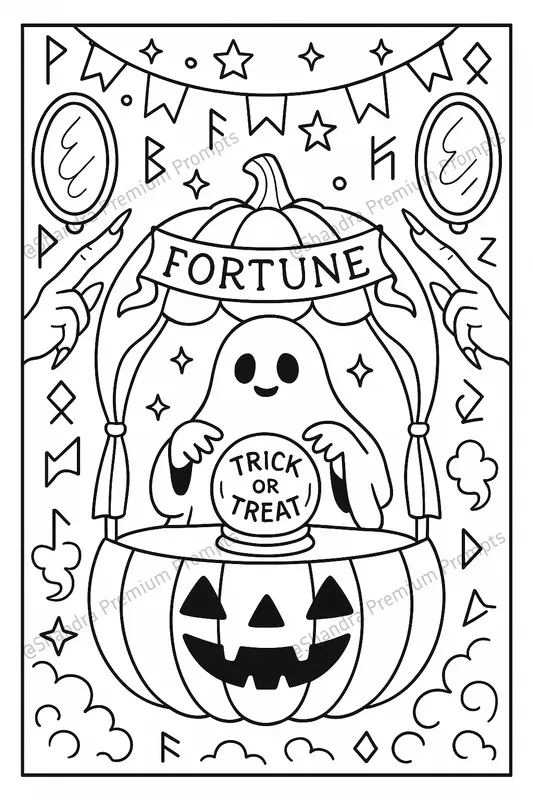 Carnival Halloween Coloring Book Pages
