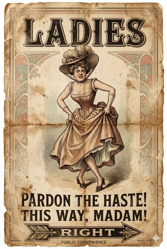 Victorian Toilet Directional Parodies