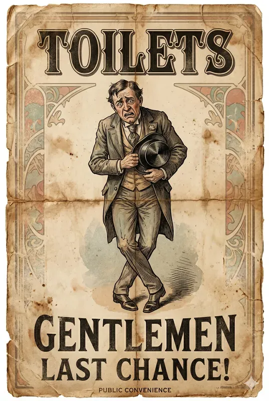 Victorian Toilet Directional Parodies