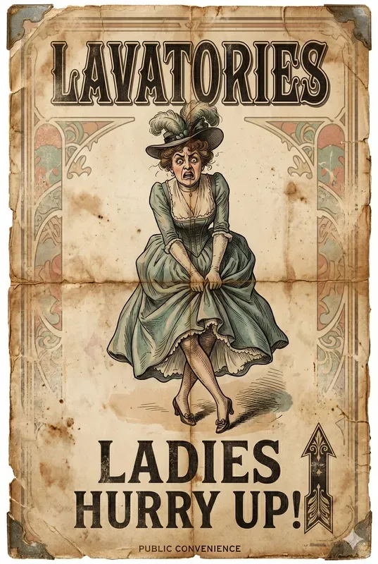 Victorian Toilet Directional Parodies