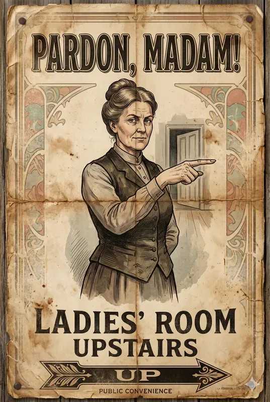 Victorian Toilet Directional Parodies