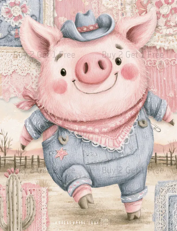 Cowboy Pig Junk Journals