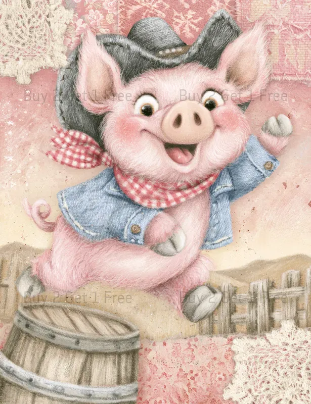 Cowboy Pig Junk Journals