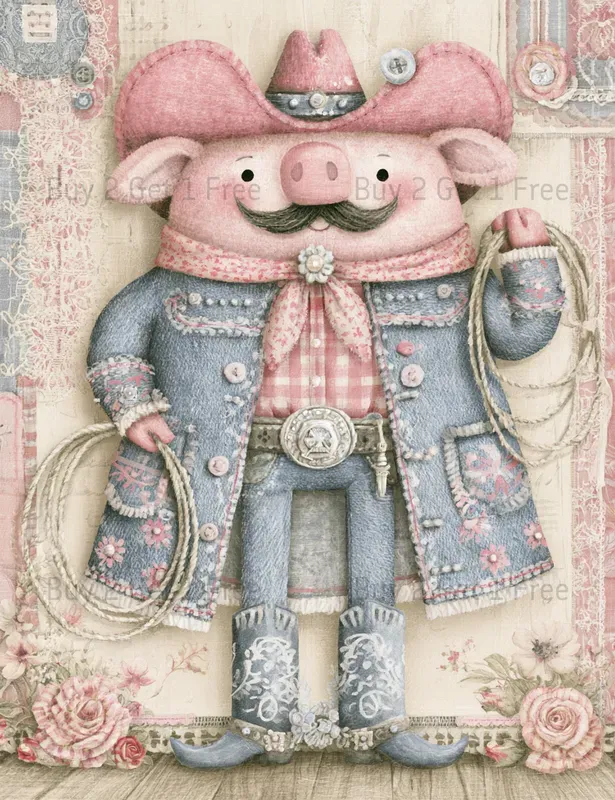 Cowboy Pig Junk Journals