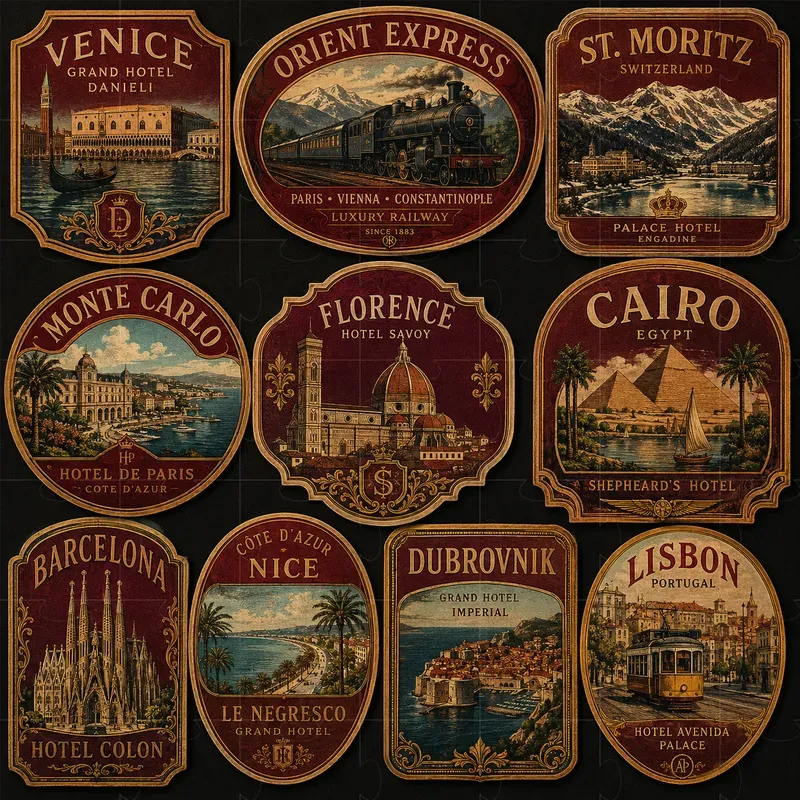 Vintage Luggage Labels
