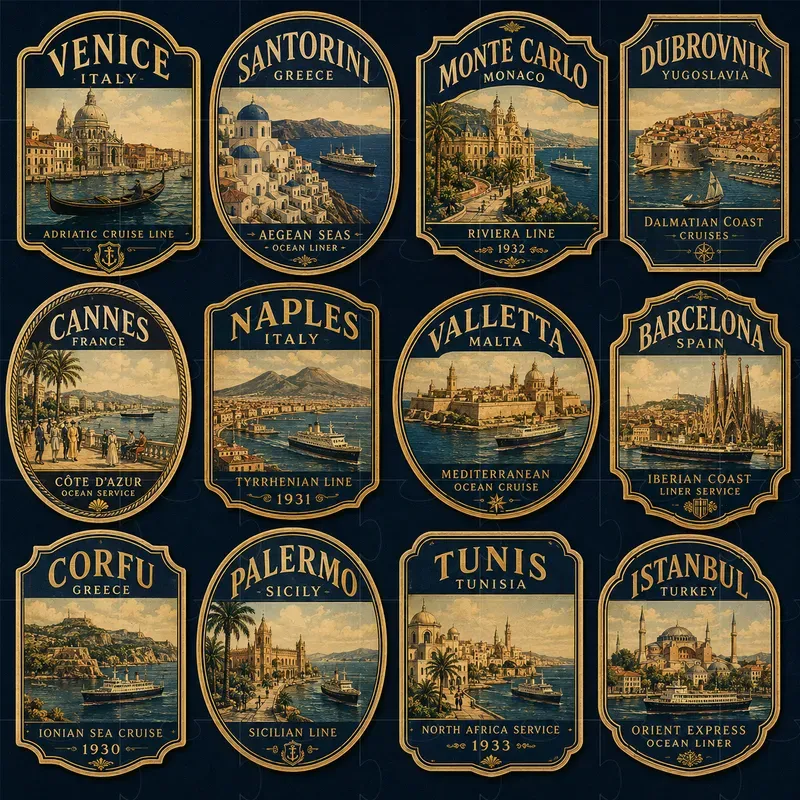 Vintage Luggage Labels