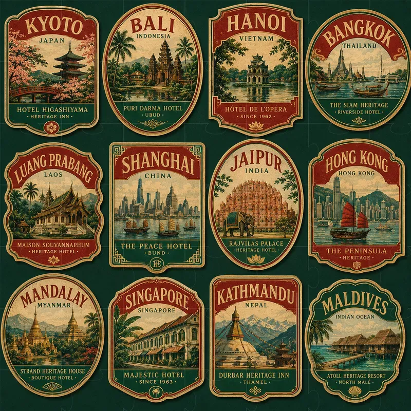 Vintage Luggage Labels