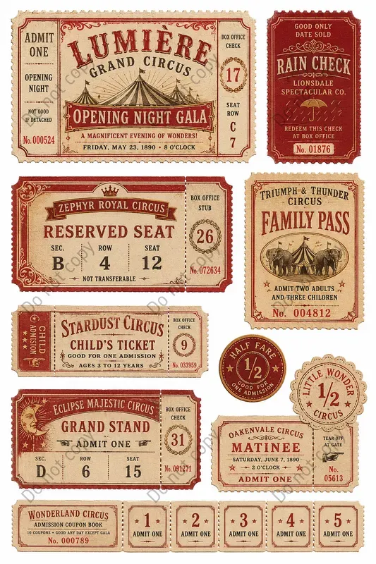 Circus Ticket Booth Ephemera