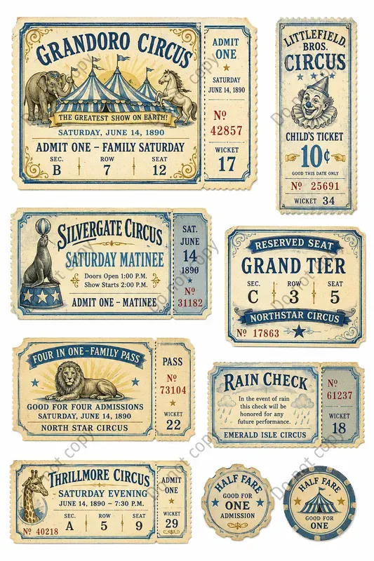 Circus Ticket Booth Ephemera
