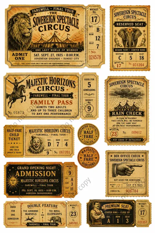 Circus Ticket Booth Ephemera